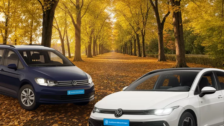 VW Golf und VW Touran.