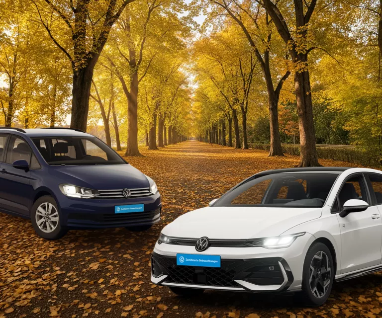VW Golf und VW Touran.
