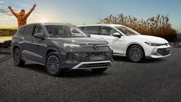 Rangebild eines VW Tayron und Passat