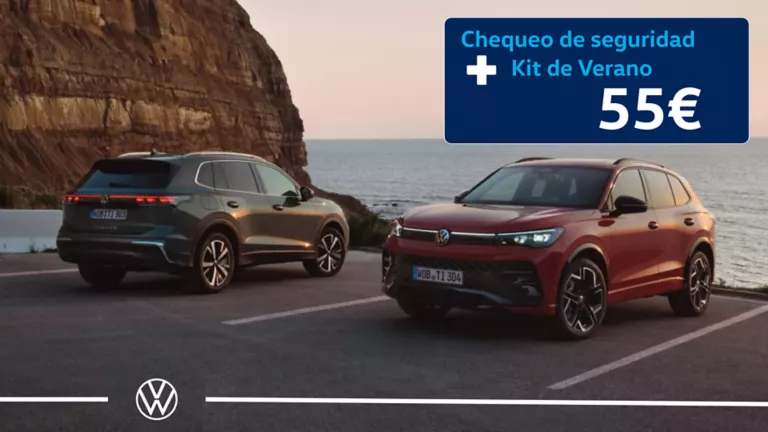 Dos Volkswagen aparcados frente al mar