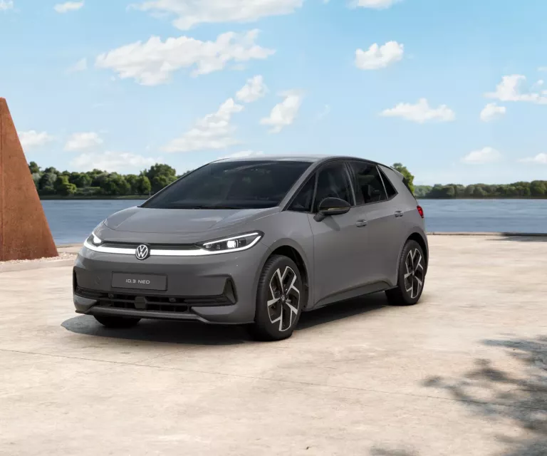 VW ID.3 Neo in dreiviertel Frontansicht.