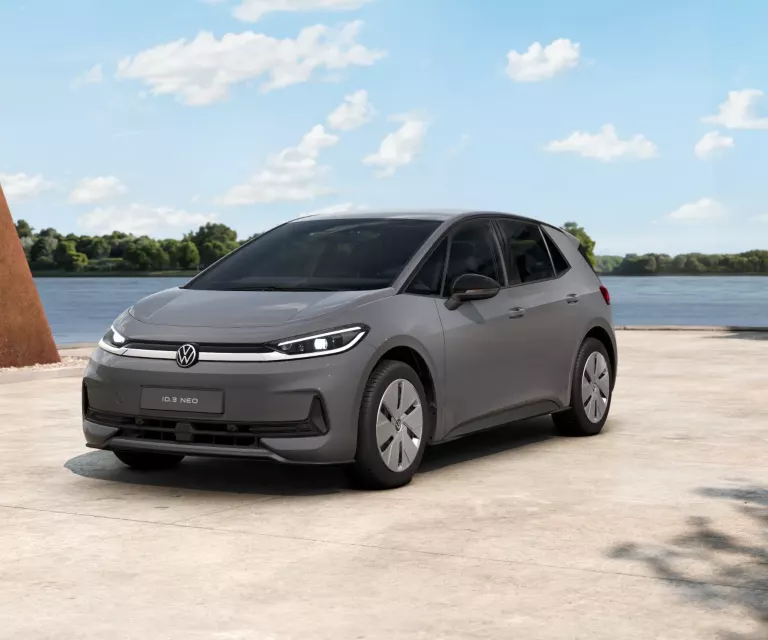 VW ID.3 Neo in dreiviertel Frontansicht.