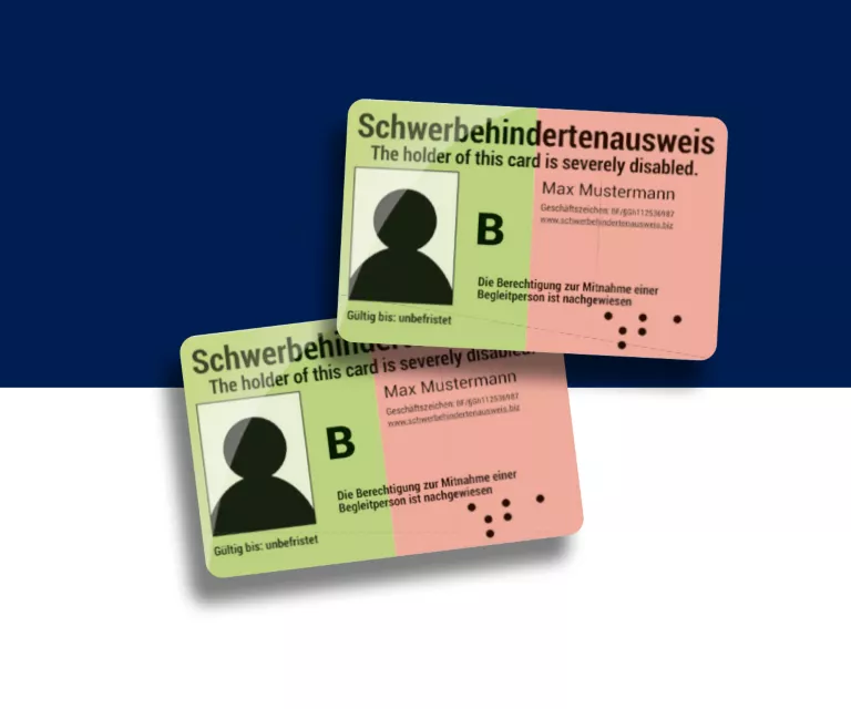 Abbildung eines Schwerbehindertenausweises