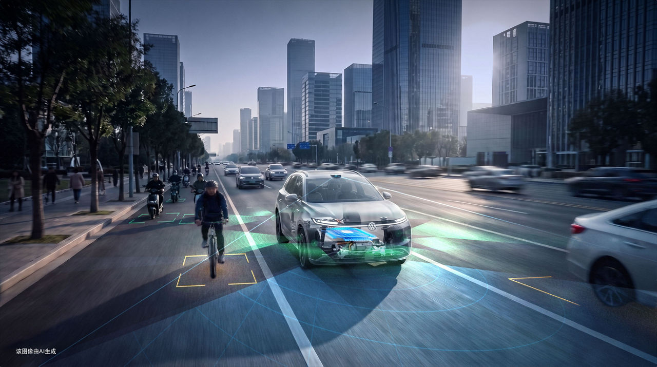 Volkswagen Group China, CARIZON and Horizon Robotics deepen their collaboration on AI foundation model technology — enabling advanced automated driving that safely detects pedestrians, scooters and surrounding traffic in complex urban environments.