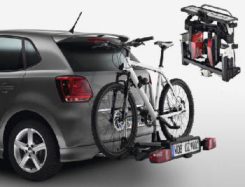 Bicycle carrier for the towing hitch