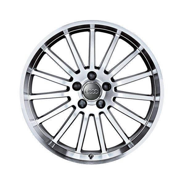 Rim, 15-spoke, anthracite-silver, high-gloss turned finish, 9.0Jx19