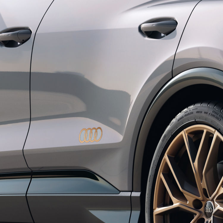 Audi rings decals, bronze, matt