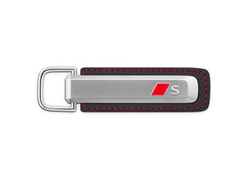 Audi Key ring S, silver/black
