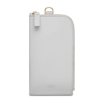 Audi phone pouch leather, women, grey