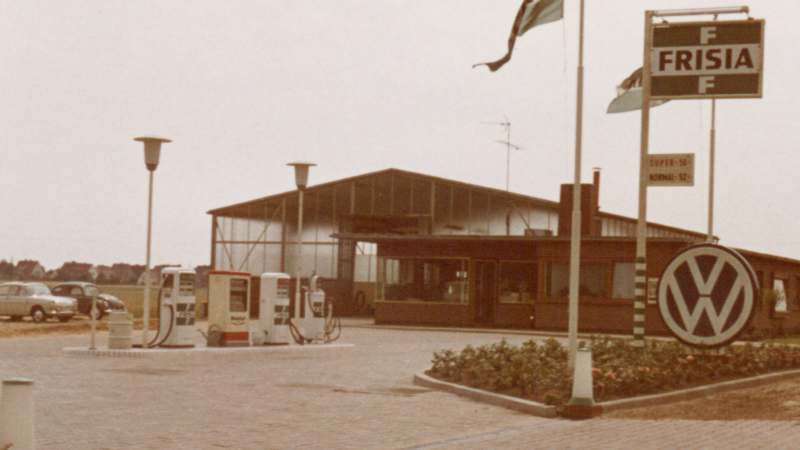 Foto aus den 60er Jahren von Tankstelle "Frisia"