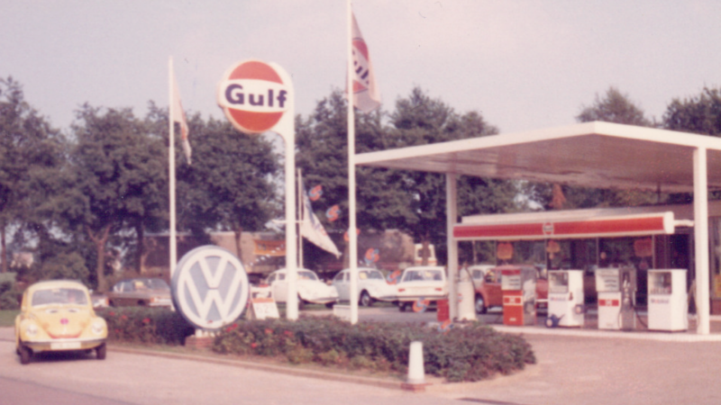 Tankstelle VW Gulf 1970