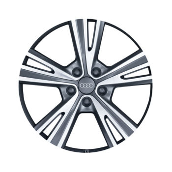 Rim, 5-semi-V-spoke, anthracite, high-gloss turned finish, 8.5Jx19