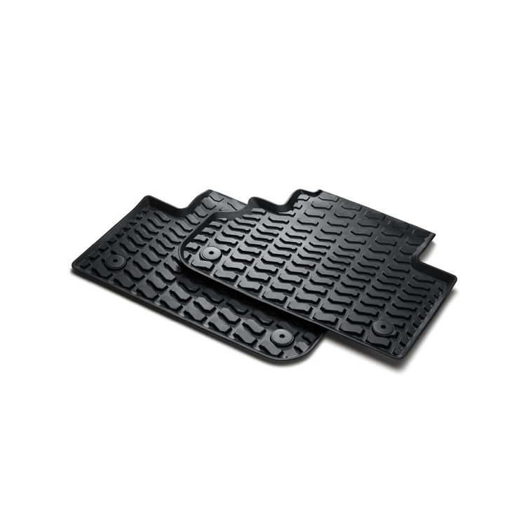 All-weather floor mats, for the rear, black