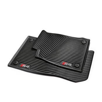 All-weather floor mats, for the front, black