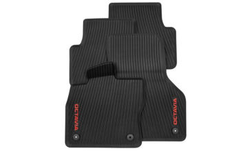 All-weather foot mats – red lettering<br/>