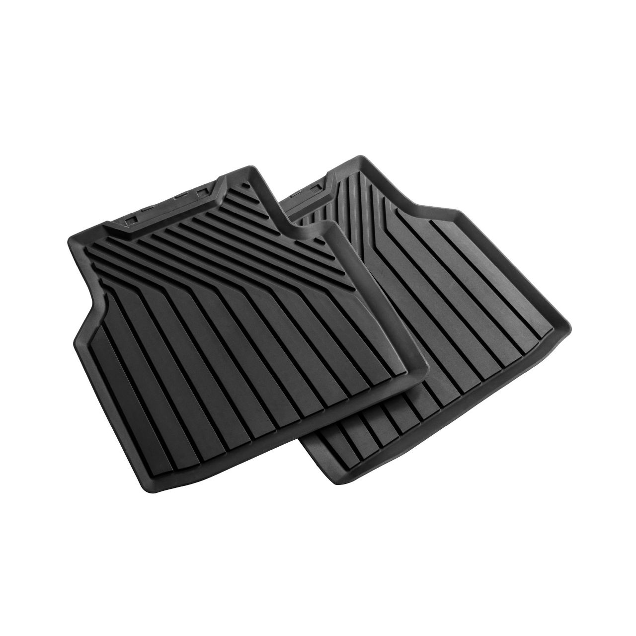 All-weather floor mats, for the rear, black