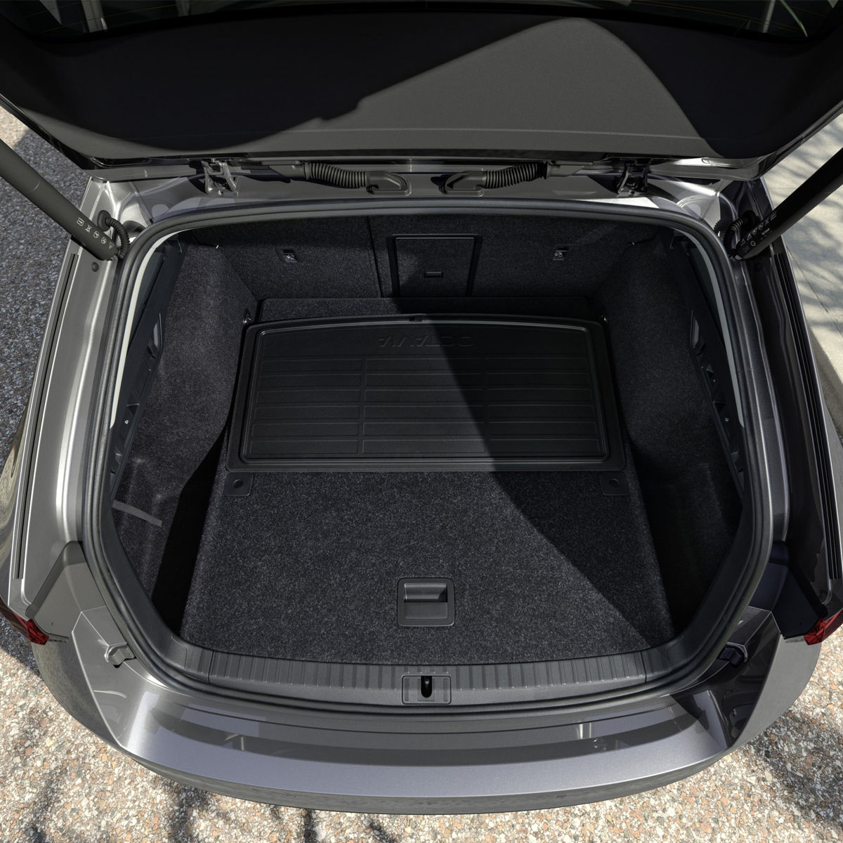 Double-sided boot mat – foldable via hinge