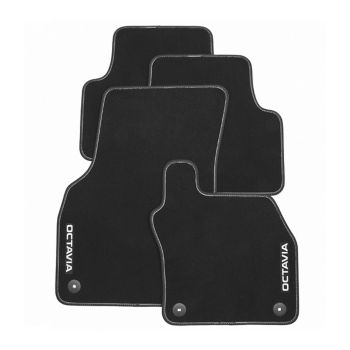 Textile foot mats Prestige – double nubuck, grey