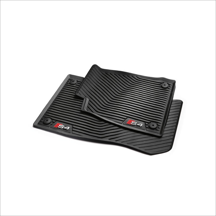 All-weather floor mats, for the front, black