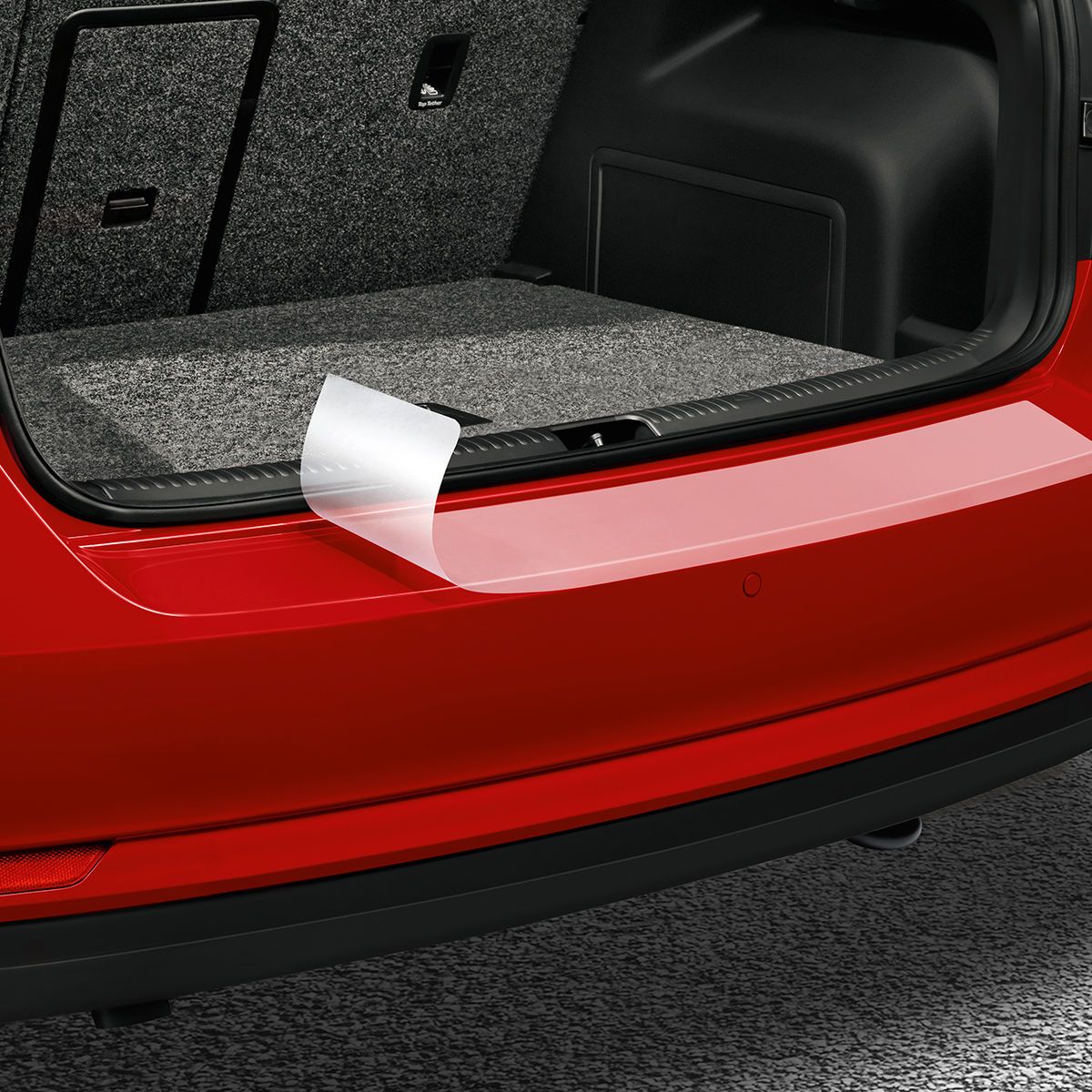 Protective foil for rear bumper