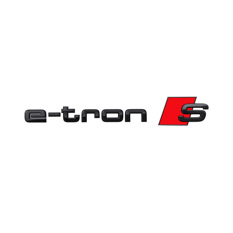 Désignation du modèle e-tron S en noir