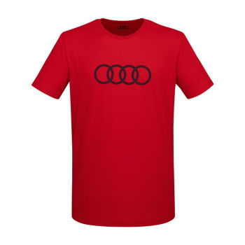 Audi T-shirt rings, men, red