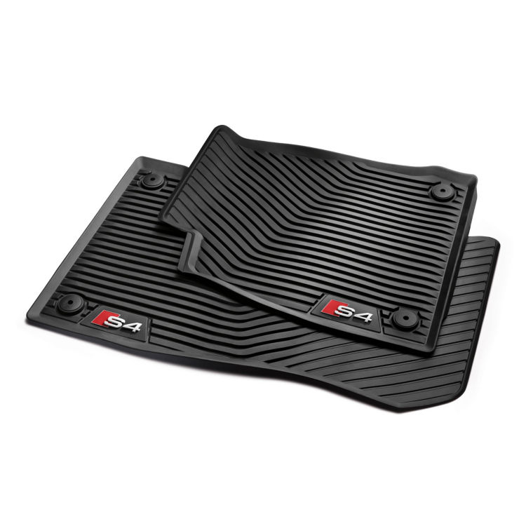 All-weather floor mats, for the front, black