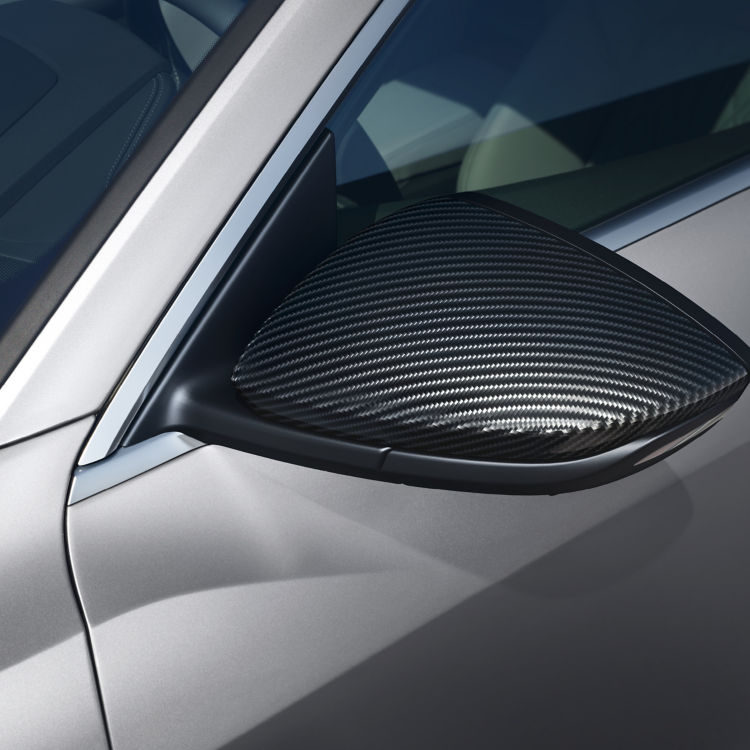 Exterior mirror housing in carbon