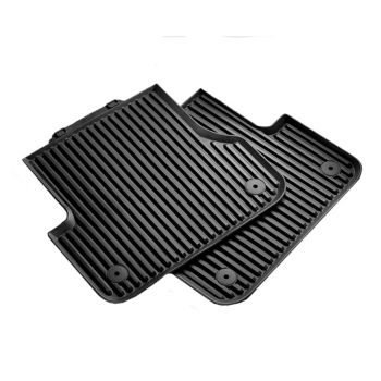 Rubber floor mats, for the rear, black