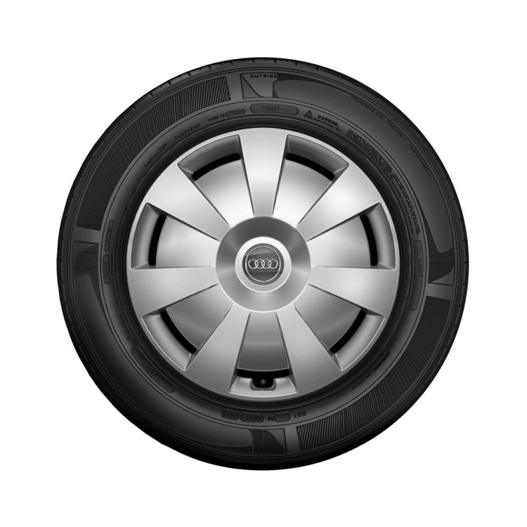 Steel wheel with full wheel cover