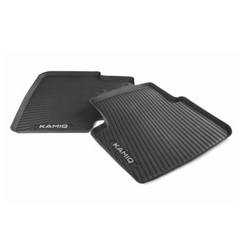 All-weather foot mats                                    – grey lettering, rear