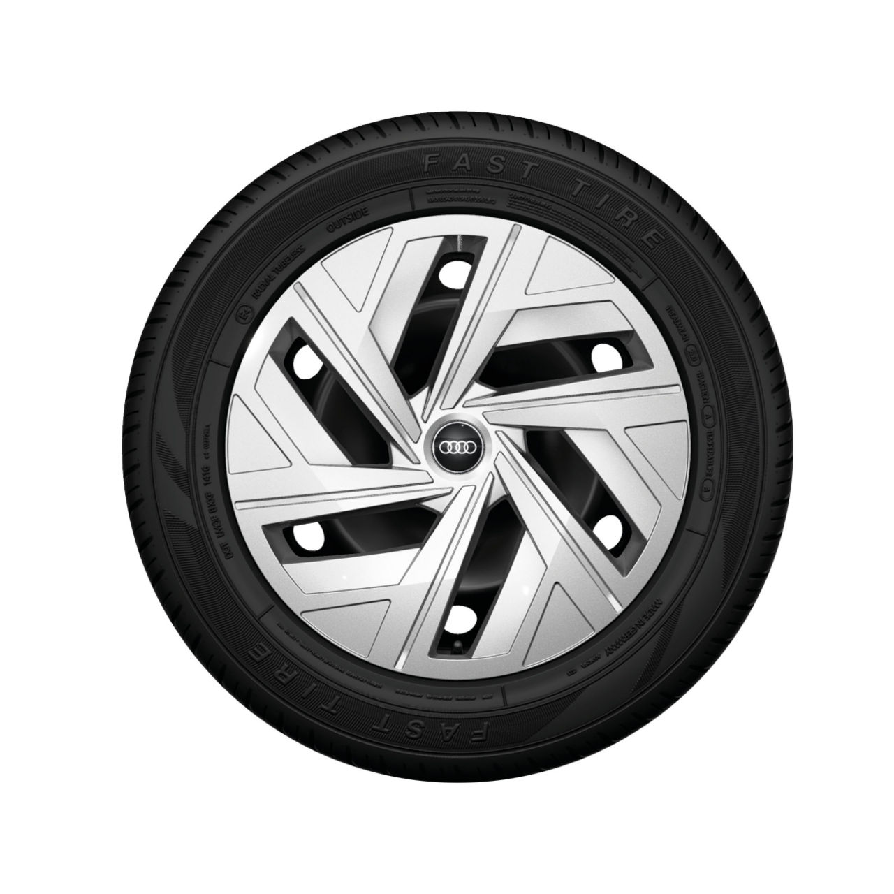 Steel wheel with full wheel cover