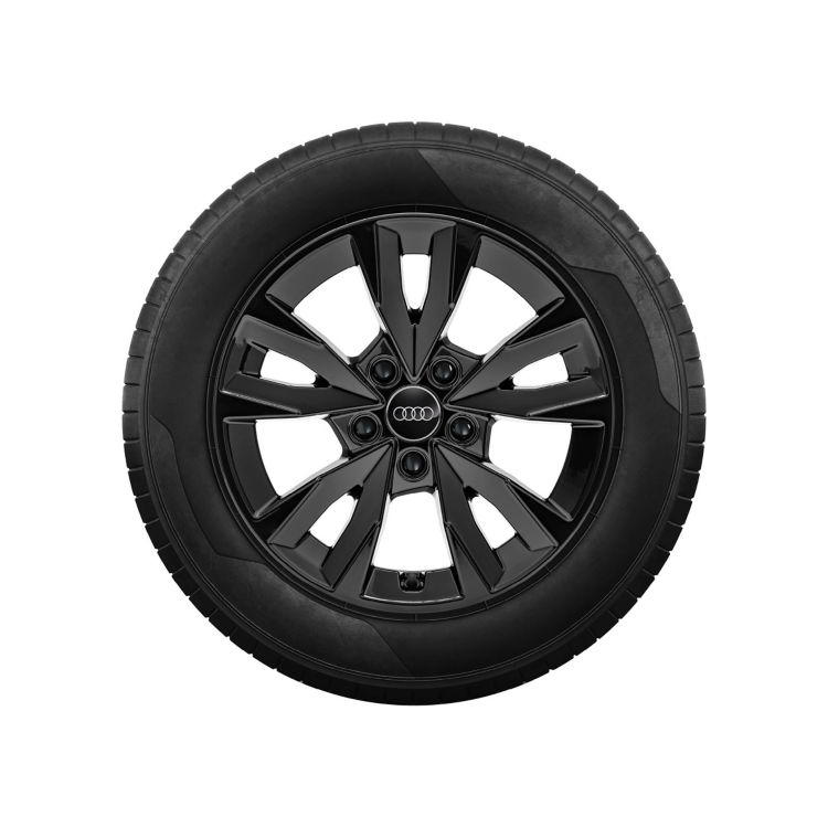 Roue Acumen à 5 branches en V, noir, 6,5Jx16, pneu d'hiver 205/55 R16 91H, droite