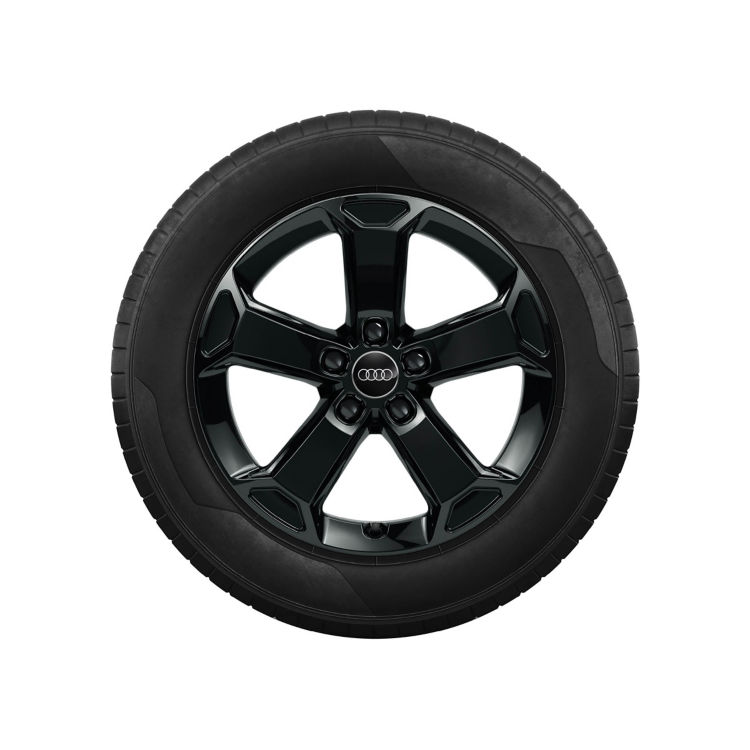 Roue Latus à 5 branches, noir, 7,0Jx17, pneu d’hiver 215/55 R17 94V droite