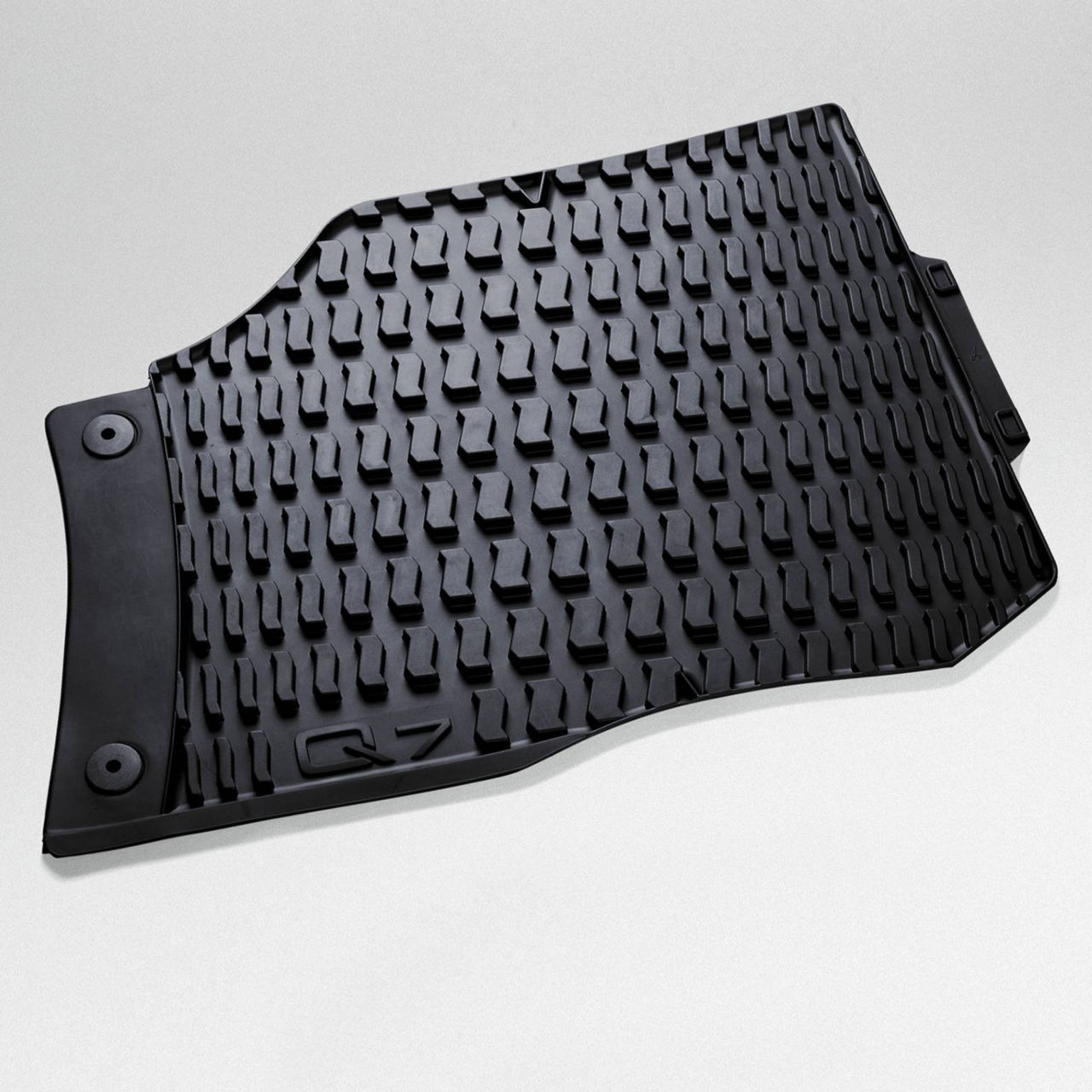 Rubber floor mats, for the rear, black