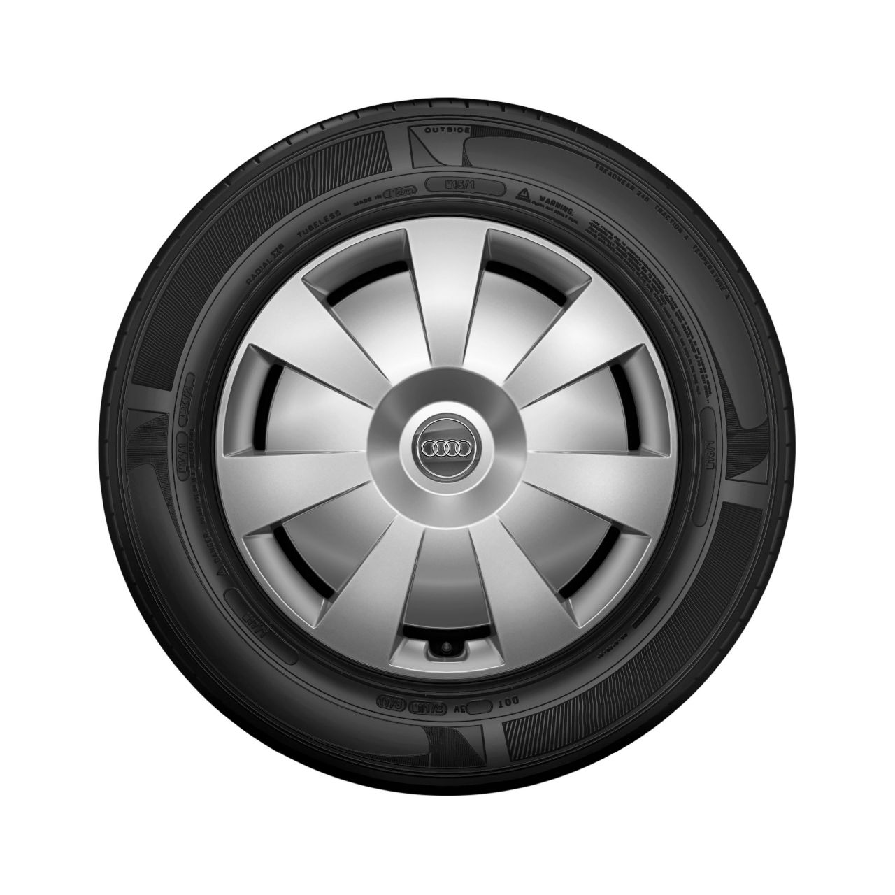 Steel wheel with full wheel cover