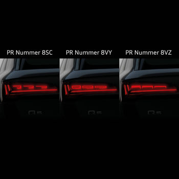 Switchover of dynamic light sequencing, rear lights