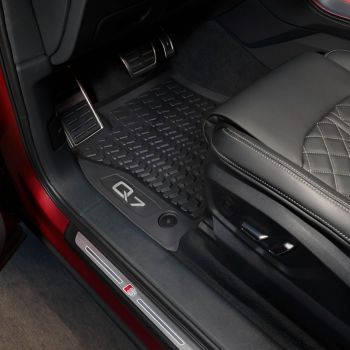 All-weather floor mats, for the front, black