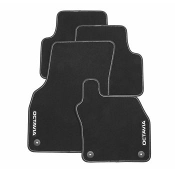 Textile foot mats Prestige 				             – double nubuck, grey