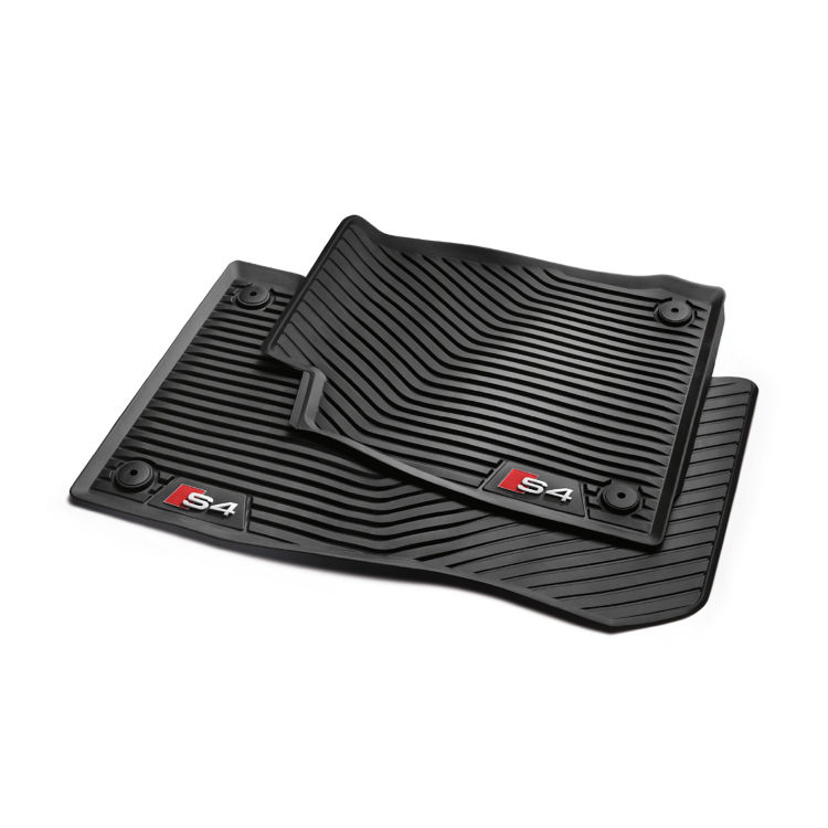 All-weather floor mats, for the front, black