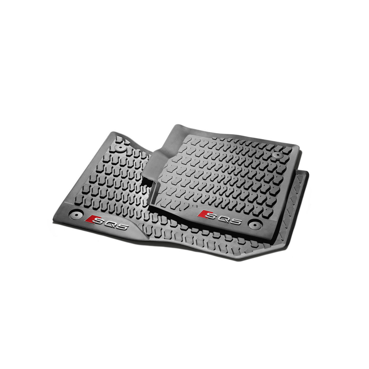 All-weather floor mats, for the front, black