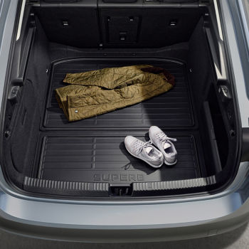 Double-sided boot mat – foldable via hinge