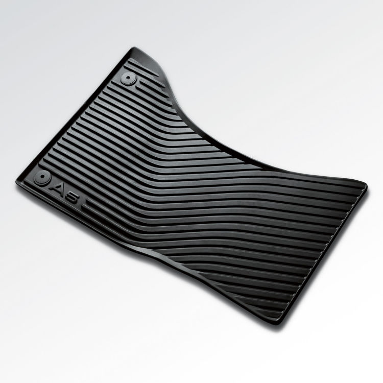 Rubber floor mats, for the front, black