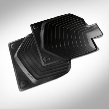 All-weather floor mats, for the front, black