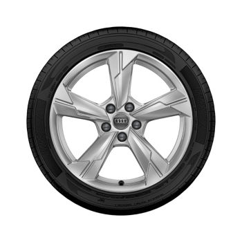 Roue complète hiver avec jante en aluminium coulé (18 pouces) , Pneumatique Bridgestone Blizzak LM001 AO, 235/55 R18 100H , gauche