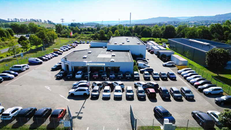 Luftbildaufnahme von dem Autohaus Standort in Blankenburg