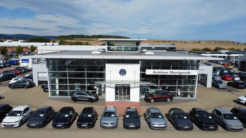 Luftbildaufnahme von dem Autohaus Standort in Wernigerode