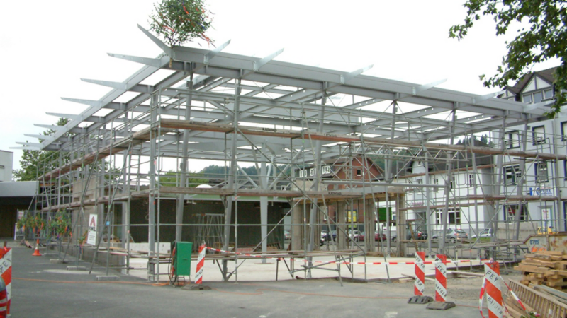 Rohbauaufnahme vom Volkswagen Autohaus