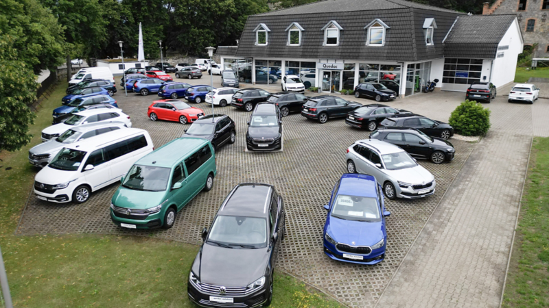 Luftbildaufnahme von dem Autohaus Standort in Quedlinburg