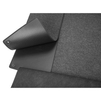 Fold-out rubber textile boot mat